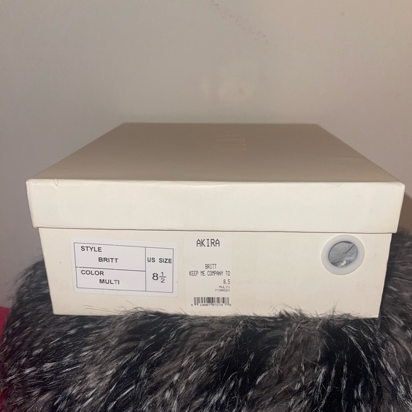 Metallic Rainbow Colored Strappy Heel - Picture 7 of 8